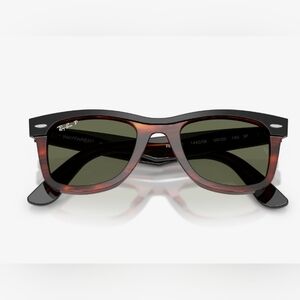 Ray-Ban Polarized Tortoise and Black Sunglasses Authentic Italian